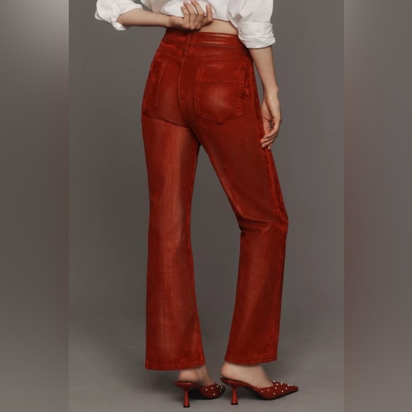 NWT! Anthropologie The Annie Flocked High-Rise Straight-Leg Jeans by Pilcro 🟠 - Picture 4 of 9